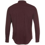 Рубашка мужская Becker Men, бордовая с белым — изображение 2