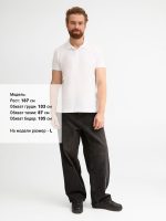 Рубашка поло мужская Brandy Men, белая с темно-синим — изображение 7
