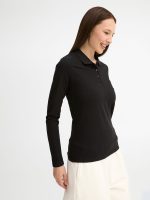 Рубашка поло женская с длинным рукавом Perfect LSL Women, черная — изображение 5