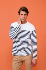Футболка мужская с длинным рукавом Matelot LSL Men, белая с синим — изображение 4