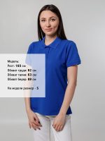 Рубашка поло женская Virma Stretch Lady, ярко-синяя — изображение 4