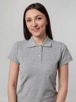 Рубашка поло женская Virma Premium Lady, серый меланж — изображение 10