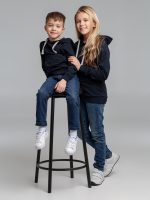 Толстовка с капюшоном детская Kirenga Kids, темно-синяя — изображение 12