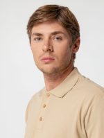 Рубашка поло мужская Summer 170, бежевая — изображение 8