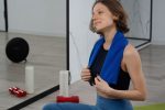 Спортивное полотенце Vigo Small, синее — изображение 7