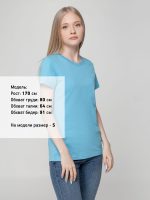 Футболка женская T-bolka Lady, голубая — изображение 4