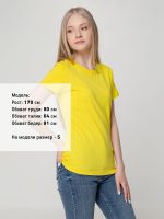 Футболка женская T-bolka Lady, желтая — изображение 4