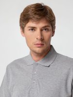 Рубашка поло мужская Spring 210, серый меланж — изображение 7