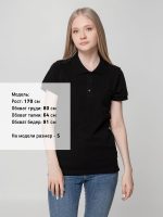 Рубашка поло женская Virma Lady, черная — изображение 4
