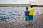Футболка детская T-Bolka Kids, ярко-синяя — изображение 7