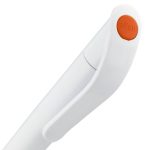Ручка шариковая Grip, белая с оранжевым — изображение 4