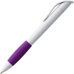 Ручка шариковая Grip, белая с фиолетовым — изображение 2