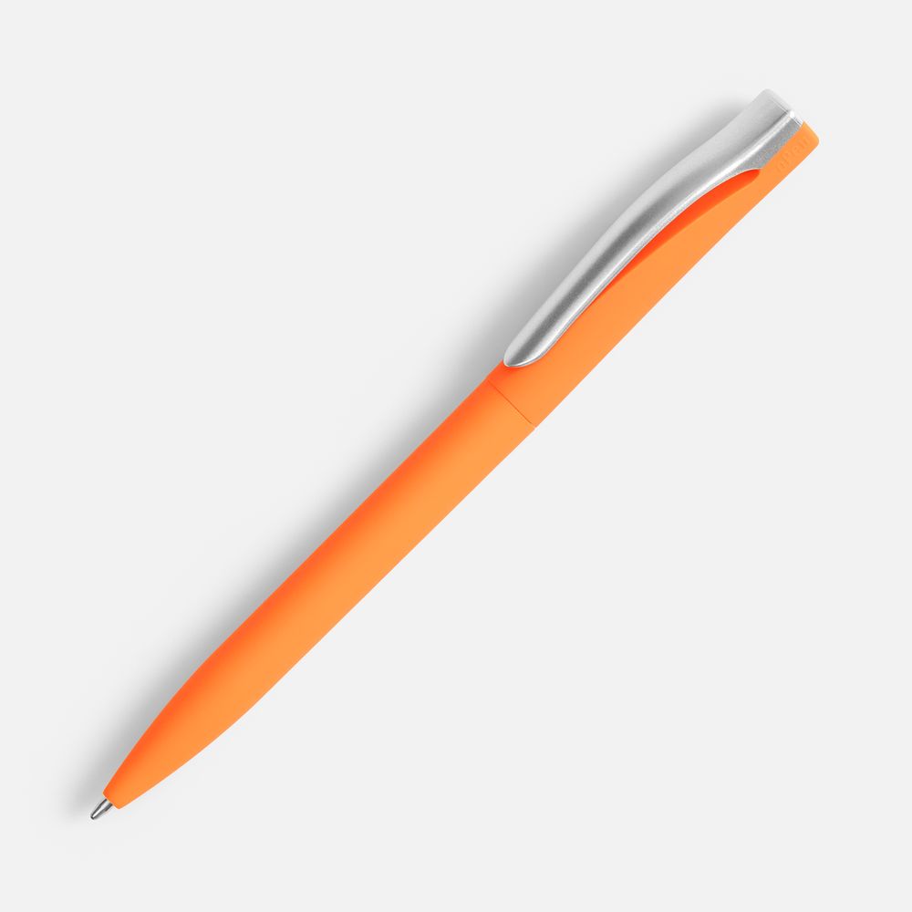 3322.20_14_1000x1000 Ручка шариковая Pin Soft Touch, оранжевая — изображение 1