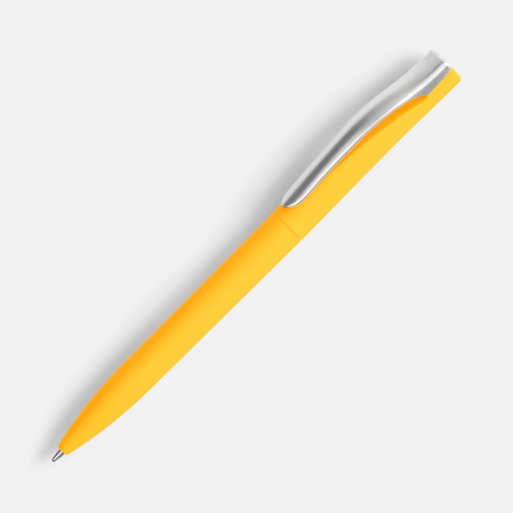 3322.80_14_1000x1000 Ручка шариковая Pin Soft Touch, желтая — изображение 1