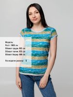 Футболка женская Rayet Lady двусторонняя, голубая с зеленым — изображение 9