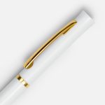 Ручка шариковая Euro Gold, белая — изображение 3