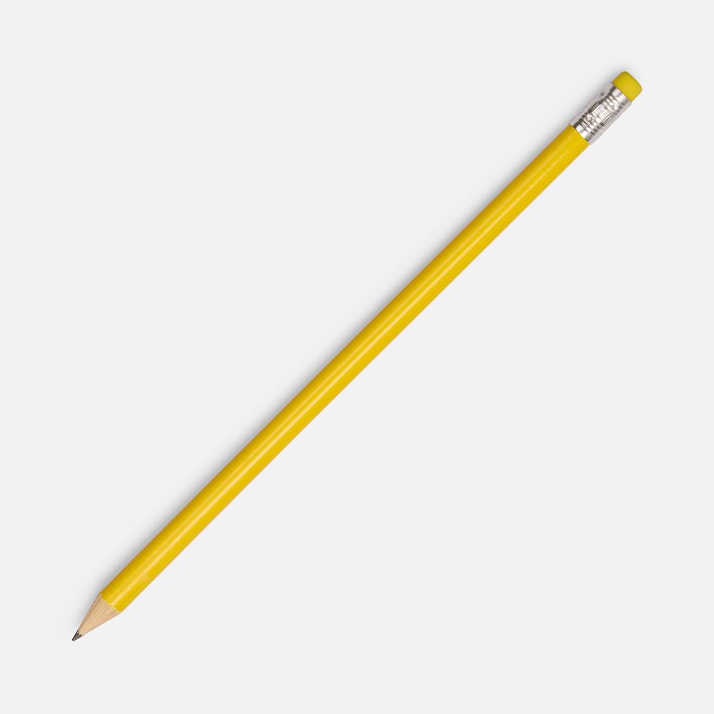 5002.80_8_1000x1000 Карандаш простой Hand Friend с ластиком, желтый — изображение 1
