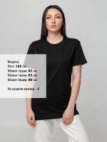 Футболка унисекс T-bolka 140, черная — изображение 5