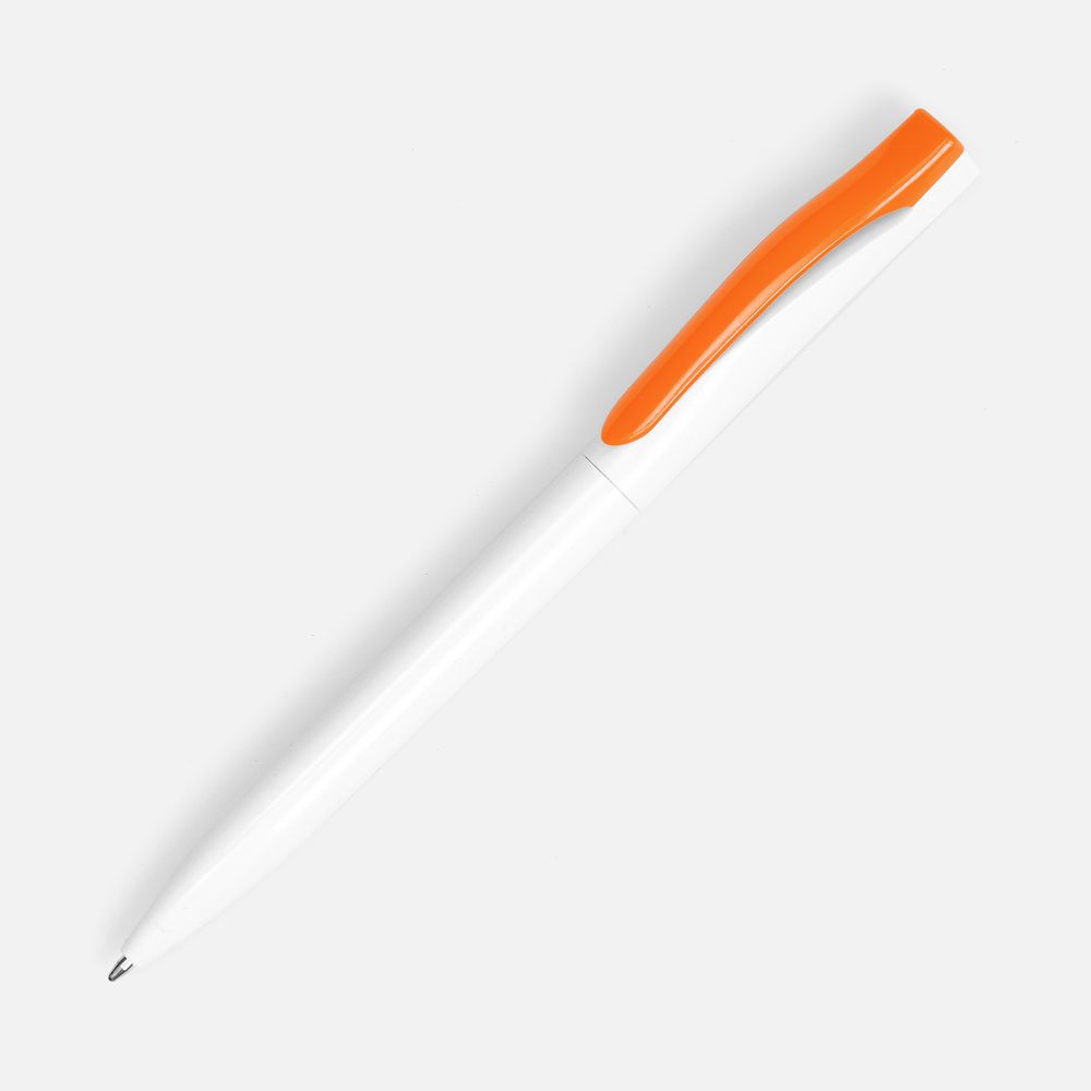 5522.62_15_1000x1000 Ручка шариковая Pin, белая с оранжевым — изображение 1