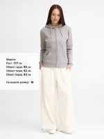 Толстовка женская на молнии с капюшоном Seven Women, серый меланж — изображение 4
