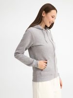 Толстовка женская на молнии с капюшоном Seven Women, серый меланж — изображение 6