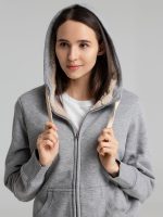 Толстовка унисекс на молнии Sherpa 280, серый меланж — изображение 8