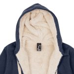 Толстовка унисекс на молнии Sherpa 280, темно-синяя — изображение 3