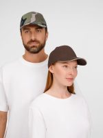Бейсболка Buffalo, коричневая с бежевым — изображение 10