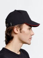 Бейсболка Long Beach, черная с красным — изображение 8