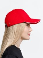 Бейсболка Long Beach, красная с белым — изображение 8