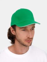 Бейсболка Long Beach, ярко-зеленая с белым — изображение 8