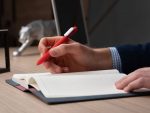Ручка шариковая Swiper Soft Touch, красная с белым — изображение 5
