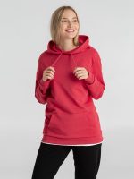 Толстовка с капюшоном унисекс Hoodie, красный меланж — изображение 11