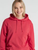 Толстовка с капюшоном унисекс Hoodie, красный меланж — изображение 13