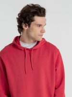 Толстовка с капюшоном унисекс Hoodie, красный меланж — изображение 8