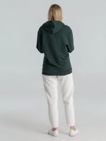 Толстовка с капюшоном унисекс Hoodie, темно-зеленый меланж — изображение 9