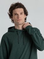 Толстовка с капюшоном унисекс Hoodie, темно-зеленый меланж — изображение 10