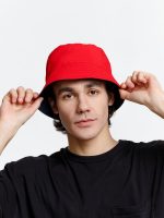 Панама Nylon двусторонняя, темно-синяя с красным — изображение 4
