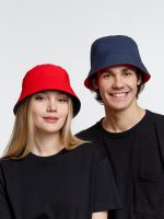Панама Nylon двусторонняя, темно-синяя с красным — изображение 7