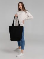 Сумка для покупок на молнии Shopaholic Zip, черная — изображение 8