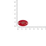 Шильдик металлический Alfa Oval, красный — изображение 2