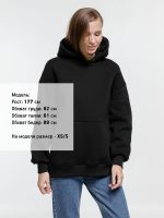 Худи оверсайз Kulonga Comfort Heavy, черное — изображение 7