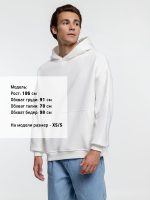 Худи оверсайз Kulonga Comfort Heavy, молочно-белое — изображение 7