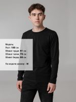 Футболка с длинным рукавом Lehta, черная — изображение 5