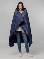 Плед-пончо для пикника SnapCoat, синий — изображение 8