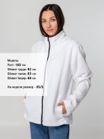 Куртка флисовая унисекс Manakin, белая — изображение 8