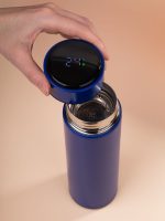 Смарт-бутылка с заменяемой батарейкой Long Therm, синяя — изображение 12