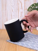 Кружка Promo Soft с покрытием софт-тач, черная — изображение 3
