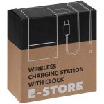 Зарядная станция с часами E-Store для смартфона, часов и наушников, черная — изображение 11