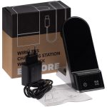 Зарядная станция с часами E-Store для смартфона, часов и наушников, черная — изображение 10